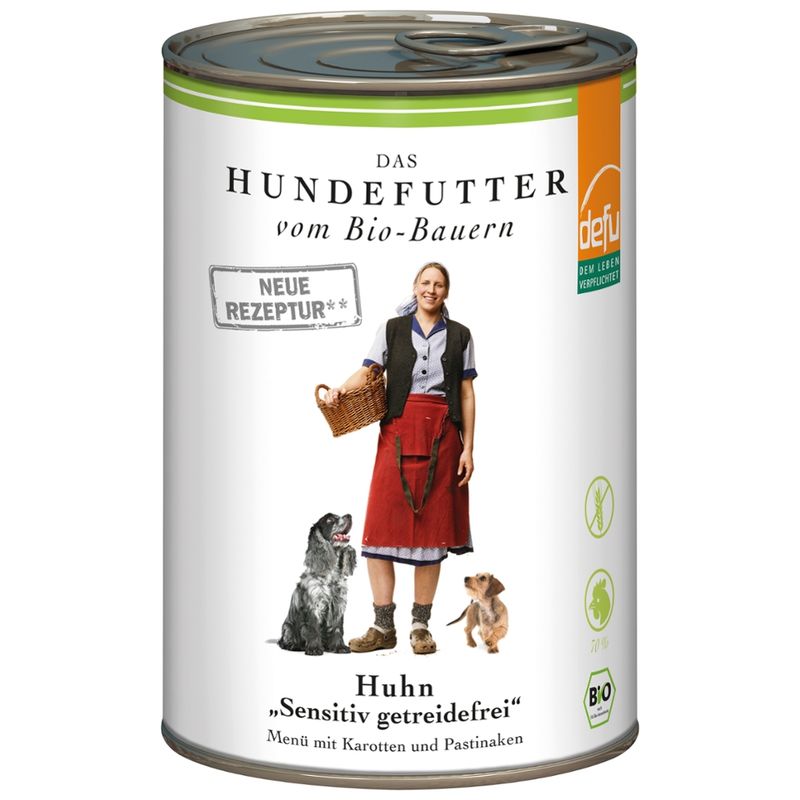 defu - Das Tierfutter vom Bio-Bauern Hund Huhn "Sensitiv getreidefrei" - Produktbild
