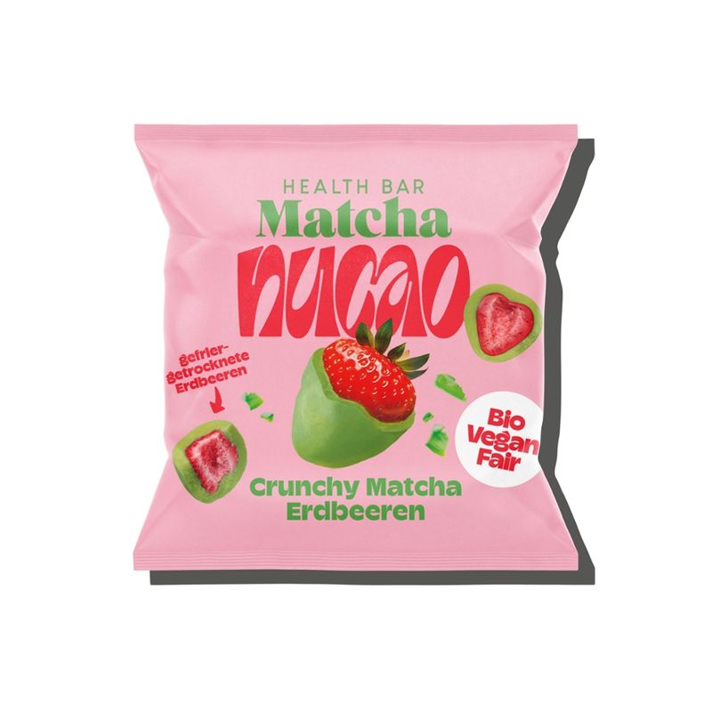 nucao nucao fruits Matcha Crunchy Strawberries (organic) - DE - Produktbild