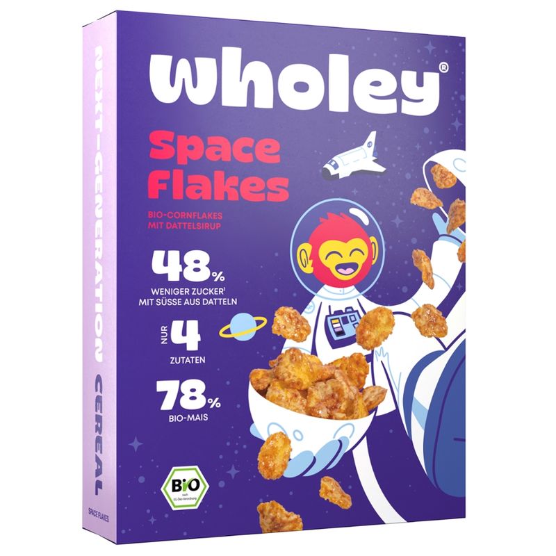 Wholey Wholey Space Flakes Cereal - Produktbild