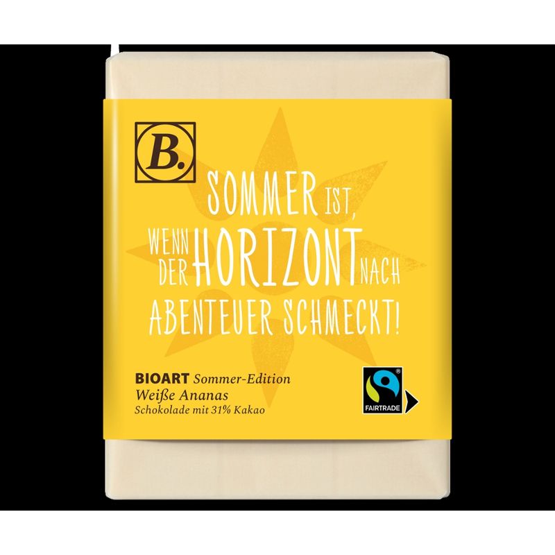 BioArt AG B. Schokolade Sommer ist, wenn der Horizont... 70g bio, FT-Cert. - Produktbild