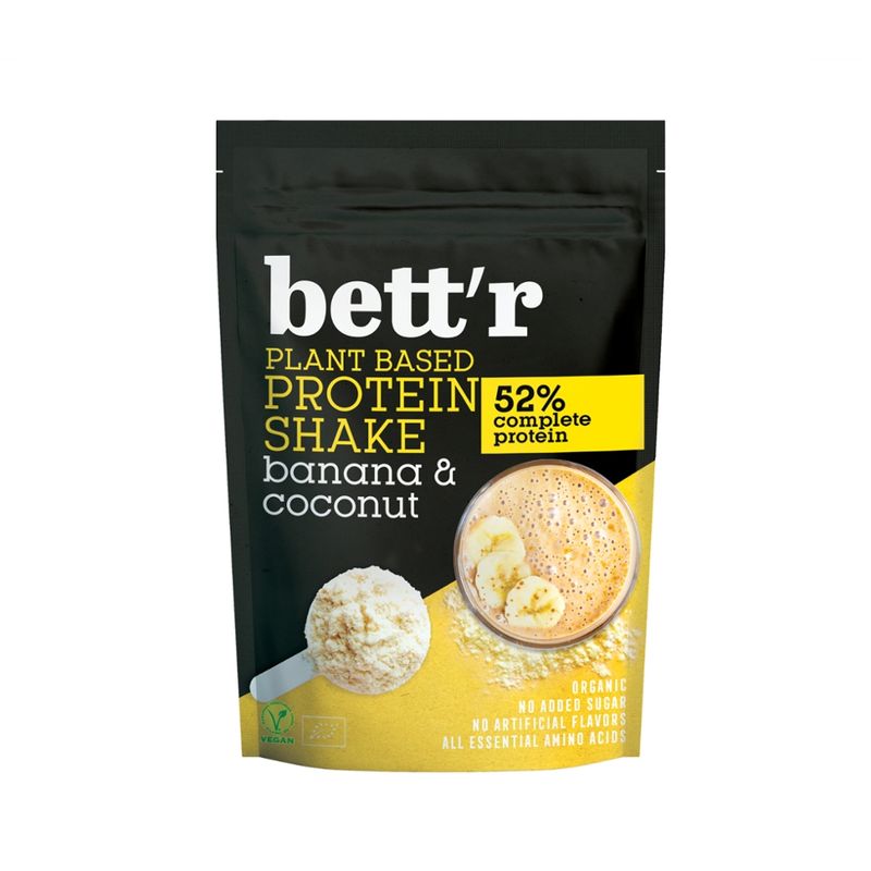 Bett'r Bett`r  Protein Shake Banana and Coconut 450g, vegan, glutenfrei - Produktbild