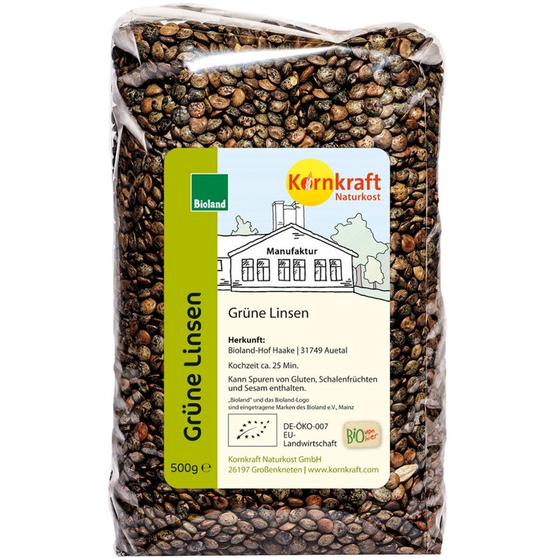 Kornkraft Linsen grün Bioland - Produktbild