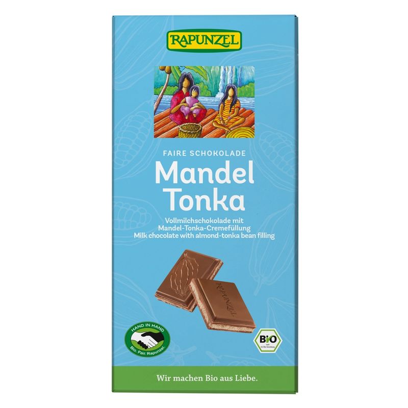 Rapunzel Vollmilch Schokolade Mandel-Tonka HIH - Produktbild