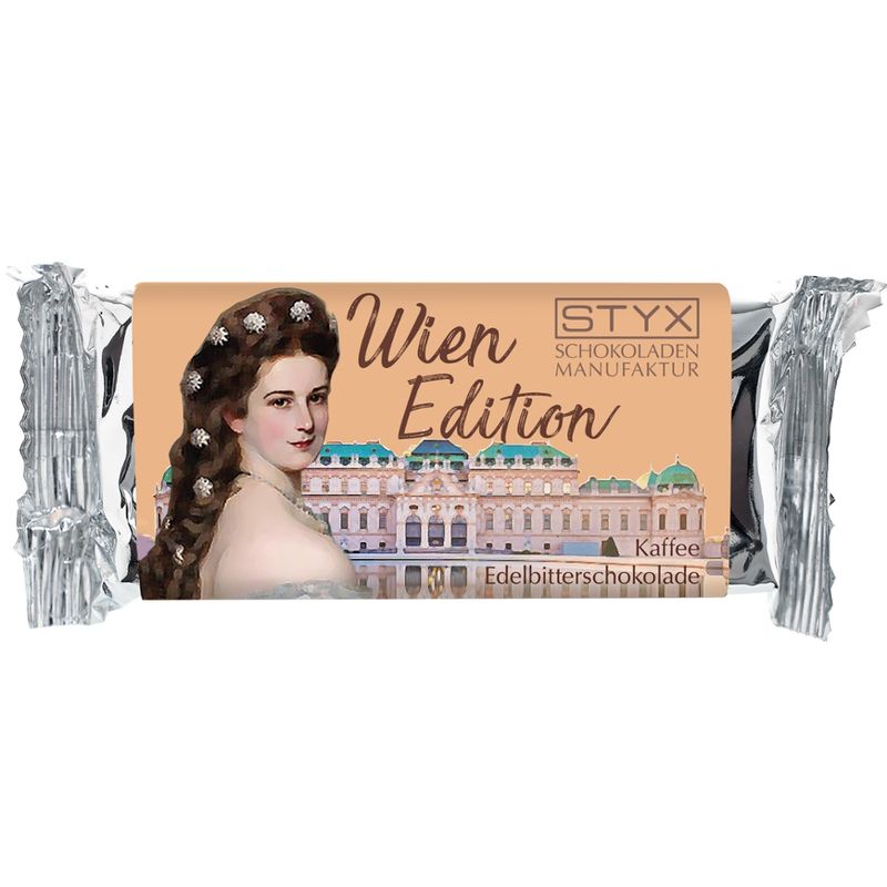 Styx Naturcosmetic Wien Edition - BIO-Edelbitterschokolade gefüllt mit 70% Kaffee-Ganache 70g - Produktbild