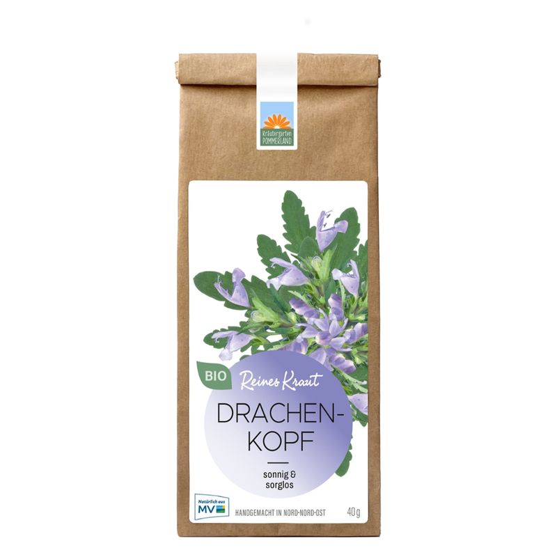 Kräutergarten Pommerland Bio Drachenkopf in der Papiertüte - Dracocephalum moldavica - Produktbild