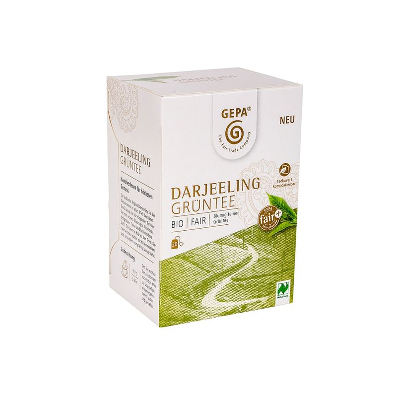 GEPA - The Fair Trade Company Bio Darjeeling Grünteebeutel - Produktbild