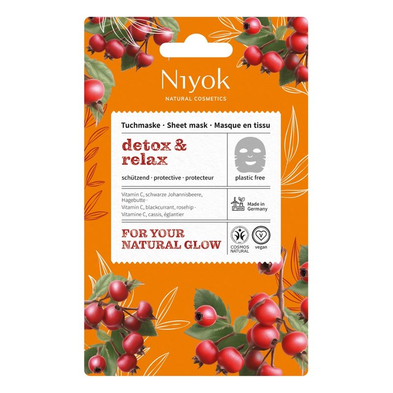 Niyok Schützende Tuchmaske detox & relax - Produktbild