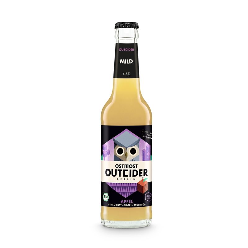 OSTMOST OSTMOST OUTCIDER Bio Streuobst Cider Mild trüb 4,5% - Produktbild