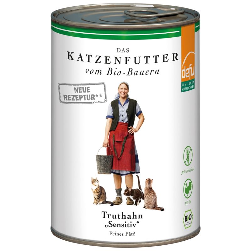defu - Das Tierfutter vom Bio-Bauern Katze Truthahn "Sensitiv" - Produktbild