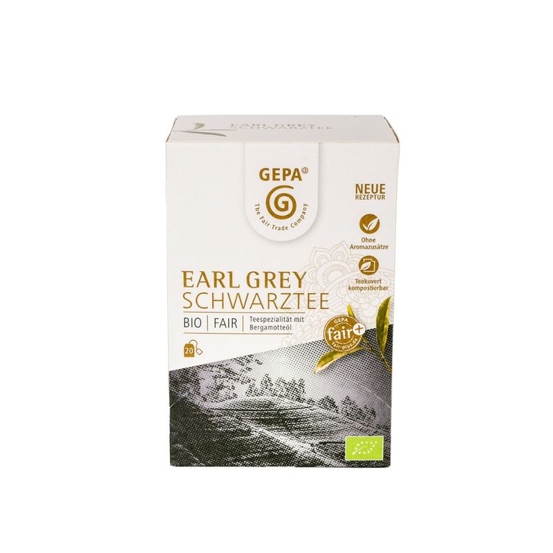 GEPA - The Fair Trade Company Bio Schwarztee Earl Grey Teebeutel - Produktbild