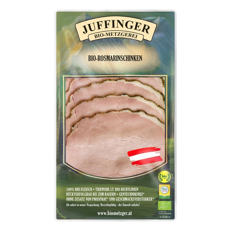 Juffinger Bio-Metzgerei BIO-Rosmarinschinken (geräuchert) - Produktbild