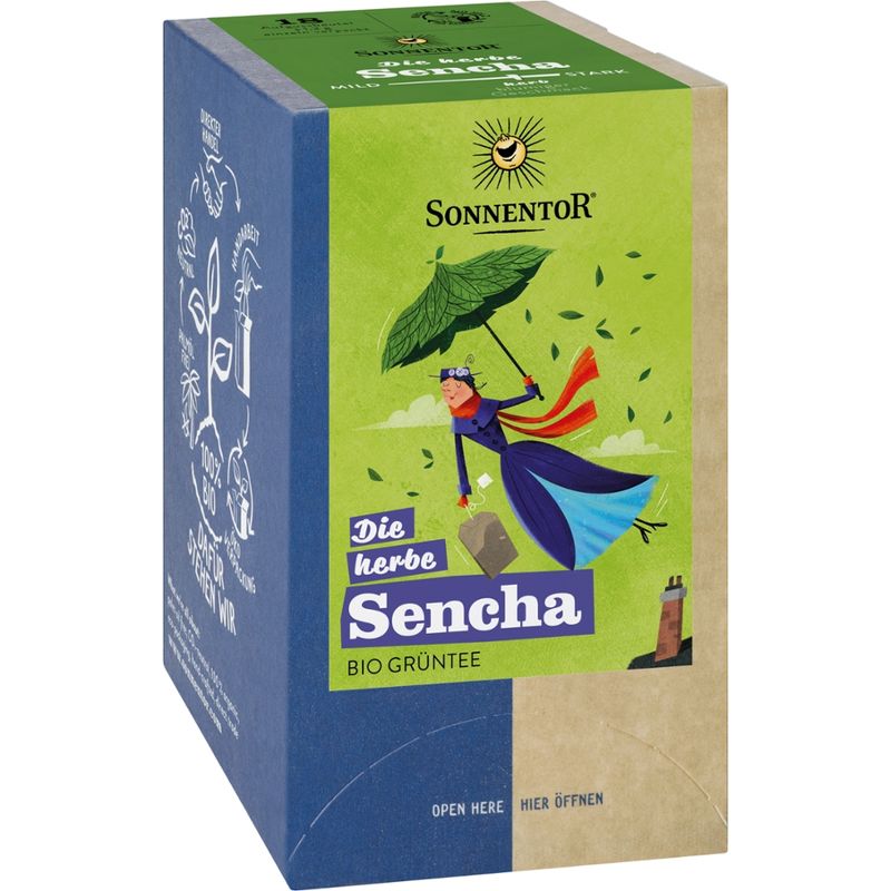 Sonnentor Die herbe Sencha Tee, Doppelkammerbeutel - Produktbild