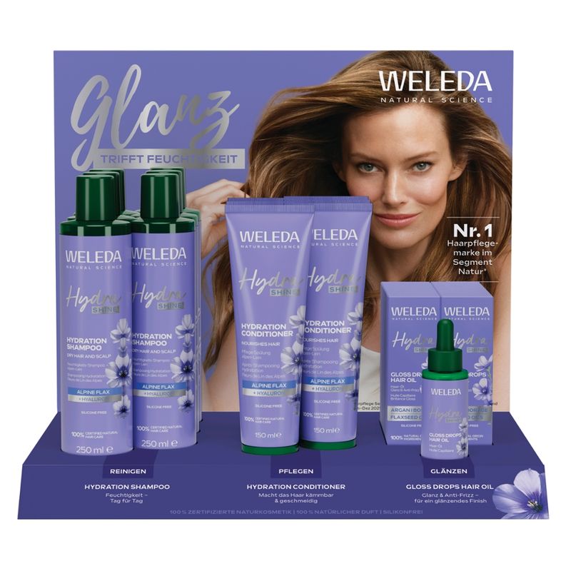 Weleda Warenpaket Hydro Shine Haarpflege 2026 - Produktbild