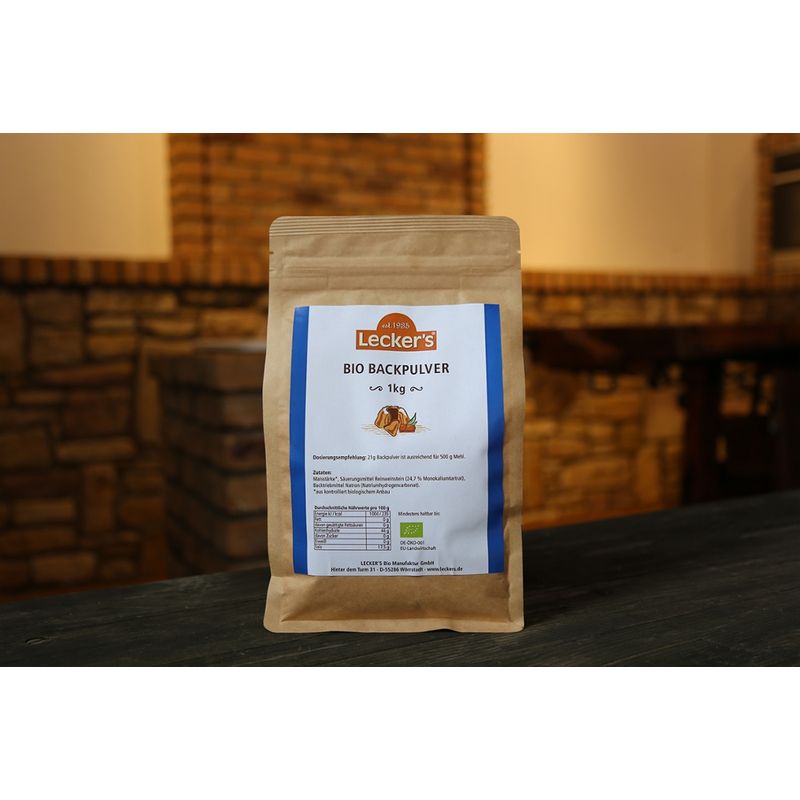 Lecker´s Bio Reinweinstein Backpulver 2 kg - Produktbild