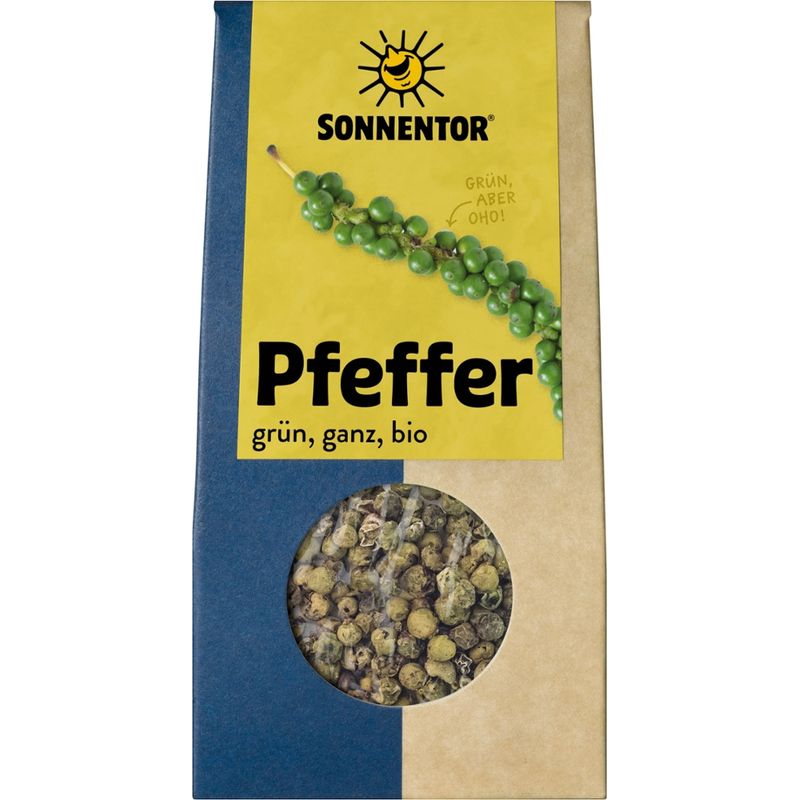 Sonnentor Pfeffer grün ganz, Packung - Produktbild