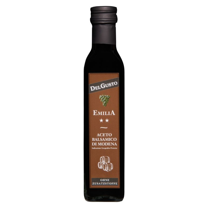DelGusto ACETO BALSAMICO DI MODENA I.G.P. ** Due Stelle Bio Vegan - 2 Jahre Barrique - Produktbild