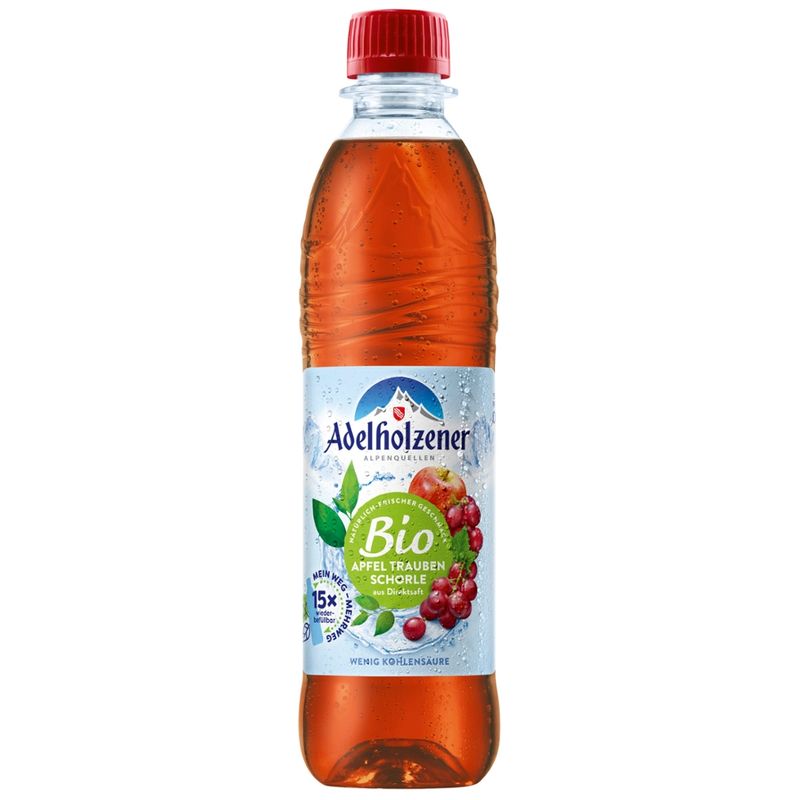 Adelholzener Adelholzener BIO Schorle Apfel Traube - Produktbild