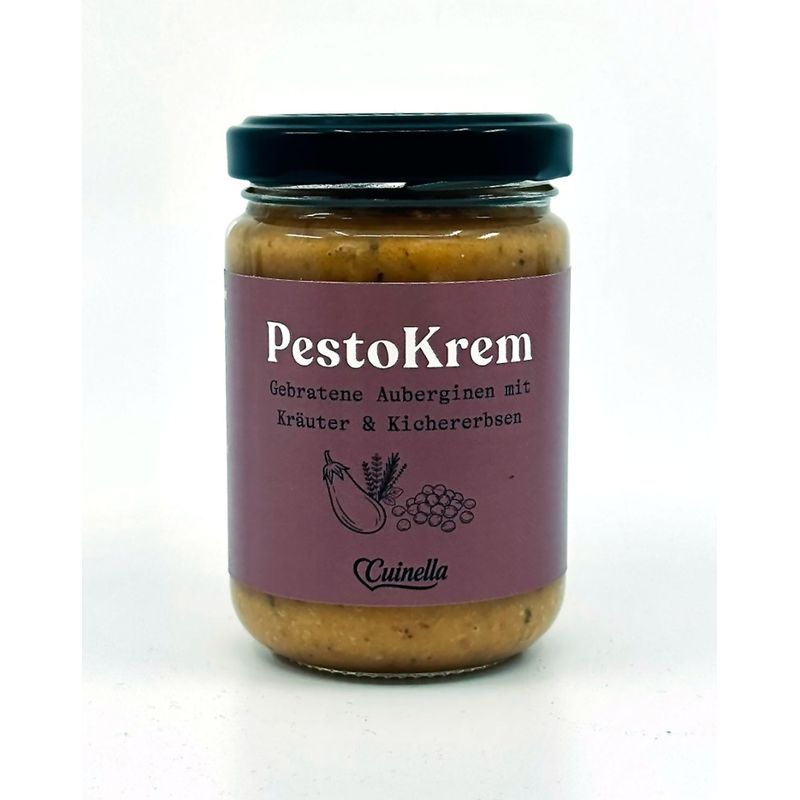 Cuinella PestoKrem gebratene Auberginen mit Kräuter & Kichererbsen - Produktbild