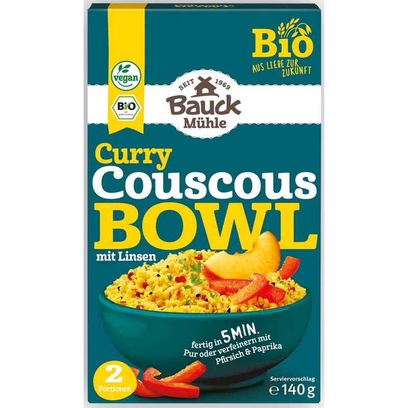 Bauck Mühle Couscous Bowl Curry mit Linsen Bio - Produktbild
