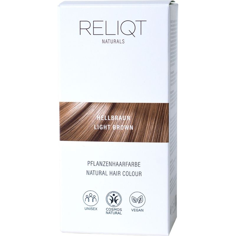 RELIQT RELIQT Naturals - Pflanzenhaarfarbe Hellbraun für mittelblondes bis nussbraunes Haar - Produktbild