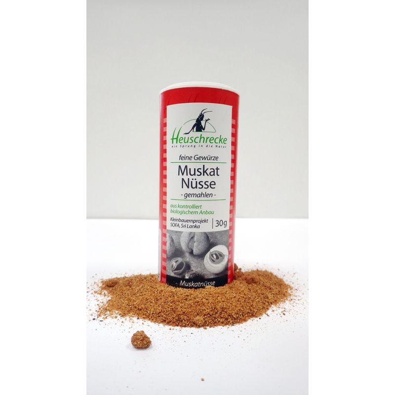 Heuschrecke Muskatnüsse, gemahlen, kbA - Produktbild