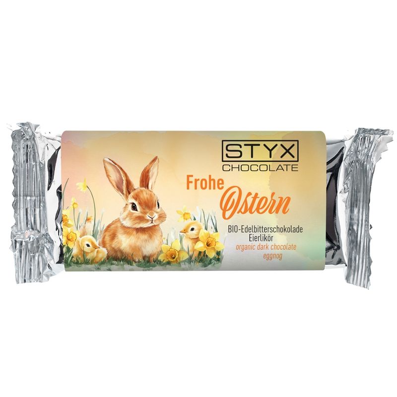 Styx Naturcosmetic Osterschokolade - BIO-Edelbitterschokolade gefüllt mit 70% Eierlikör-Ganache 70g - Produktbild