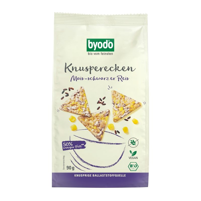 Byodo Byodo Corn crisps with black rice, 90g - Produktbild
