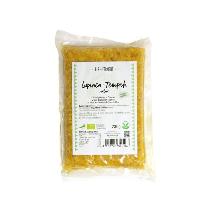 Elb-Ferment Bio Lupinen-Tempeh Natur 200 g - Produktbild