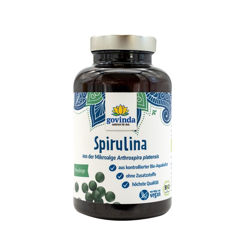 Govinda Spirulina aus der Mikroalge Arthrospira platensis - Produktbild