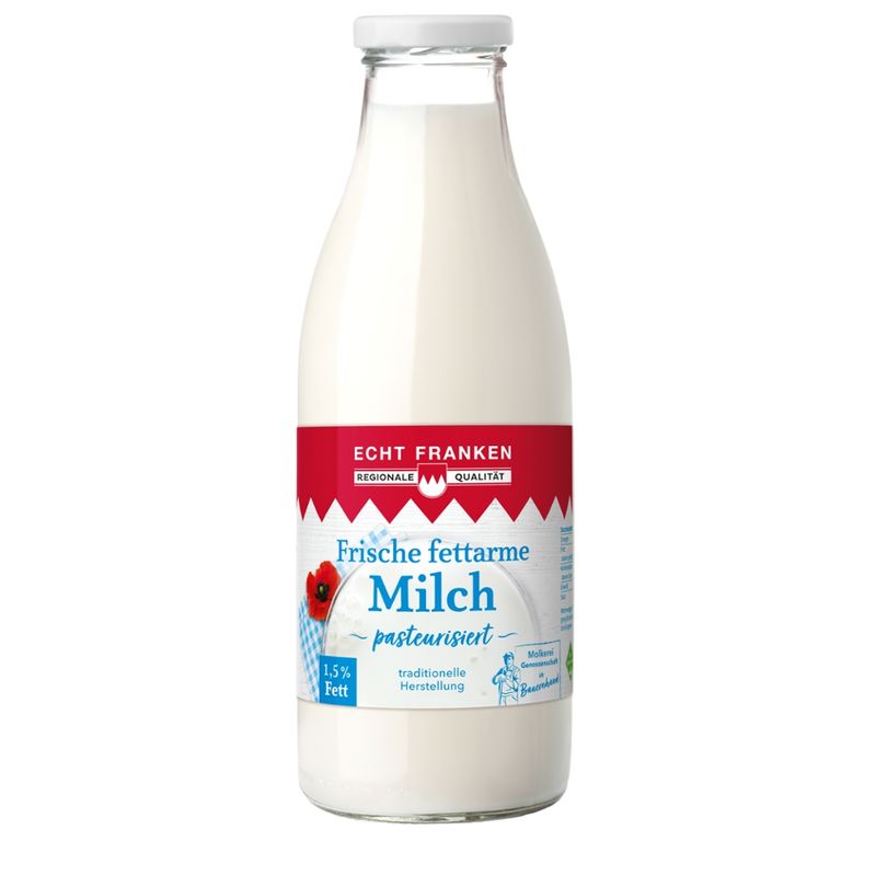 Echt Franken Frische fettarme Milch 1l - Produktbild