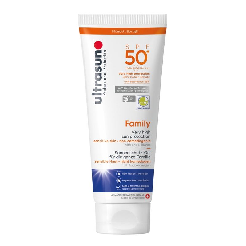 Ultrasun Family SPF50+ 200ml Tube - Produktbild