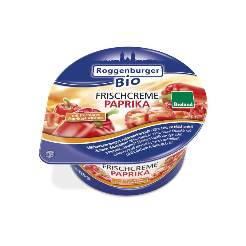 Roggenburger Bio Roggenburger Bio Frischcreme Paprika 125 g - Produktbild