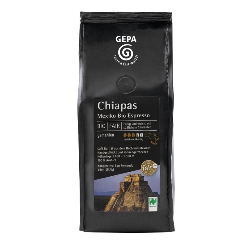 GEPA - The Fair Trade Company Mexiko Bio Espresso Chiapas, gemahlen - Produktbild