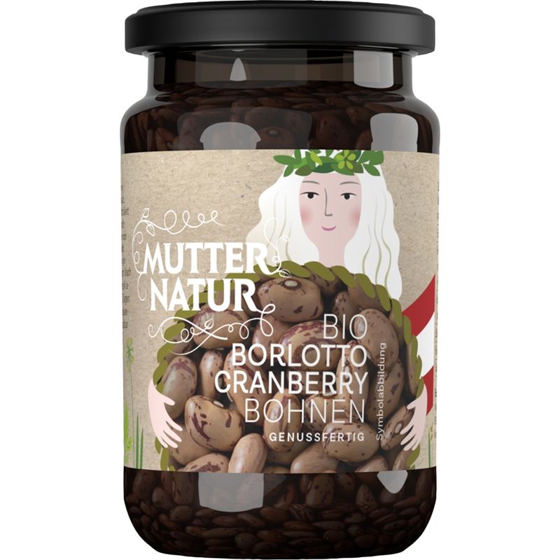 MUTTER NATUR MUTTER NATUR Bio Borlotto Cranberry Bohnen genussfertig 350 g, Herkunft Österreich - Produktbild
