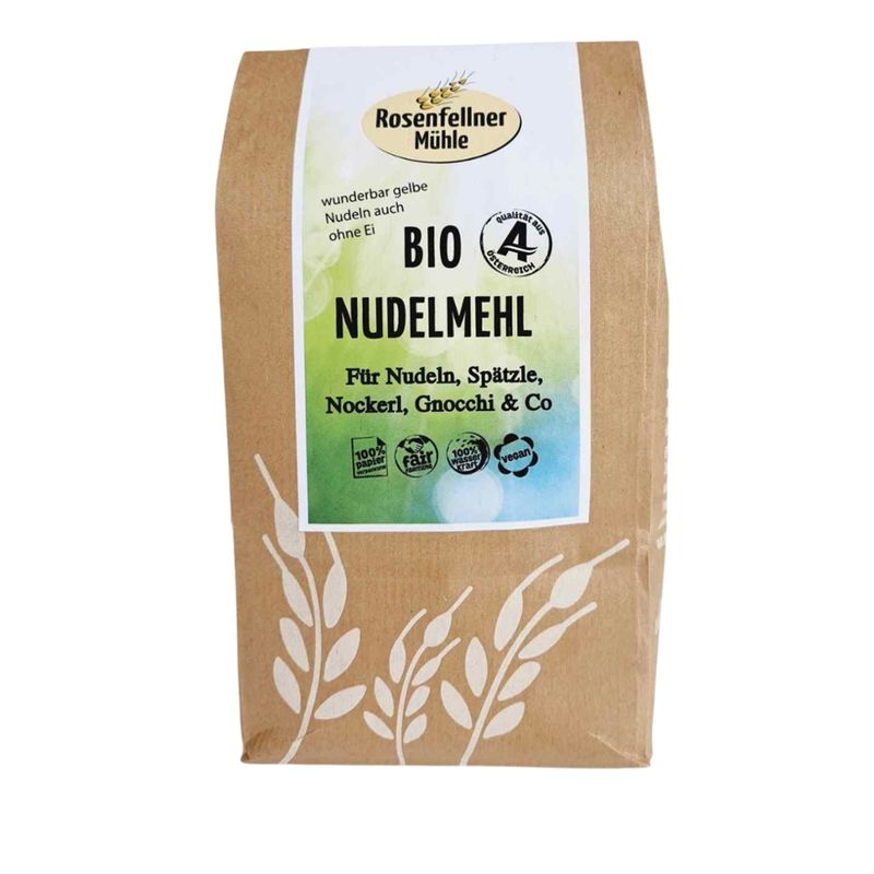 Rosenfellner Mühle & Naturkost Bio Nudelmehl 750g für Nudeln, Spätzle, Nockerl, Gnocchi & Co - Produktbild