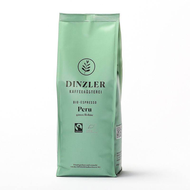 DINZLER Kaffeerösterei BIO Espresso Peru Organico - 250g Beutel Bohnen - Produktbild