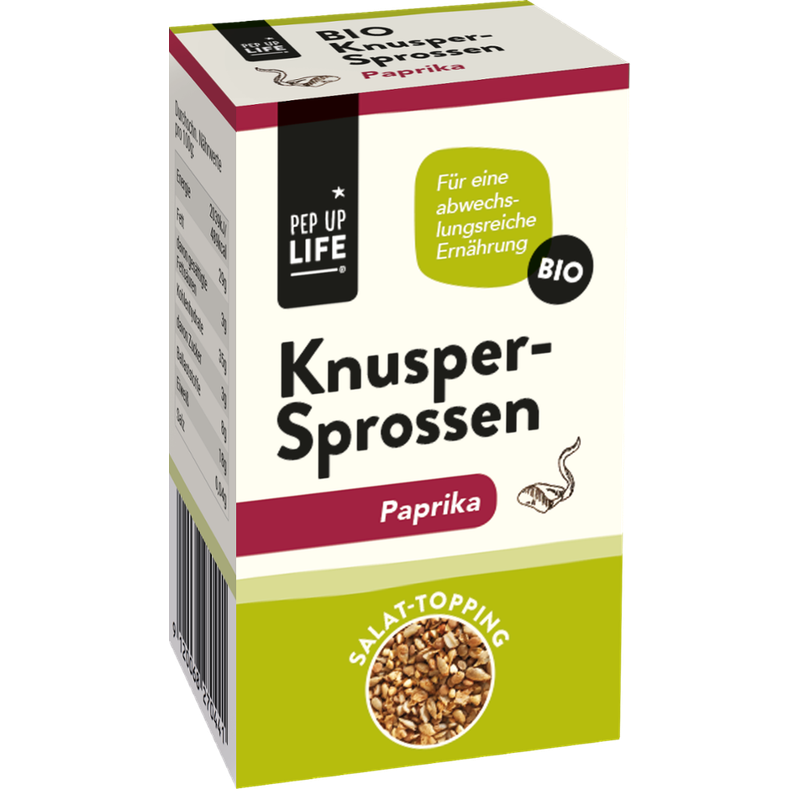 PepUpLife Knusper Sprossen  Bio-Sprossen mit Paprika, 100g - Produktbild