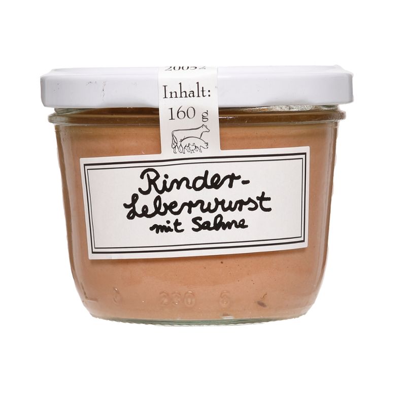 Schröder's Bio Fleisch- und Wurstwaren Rinderleberwurst mit Sahne im Einwegglas - Produktbild