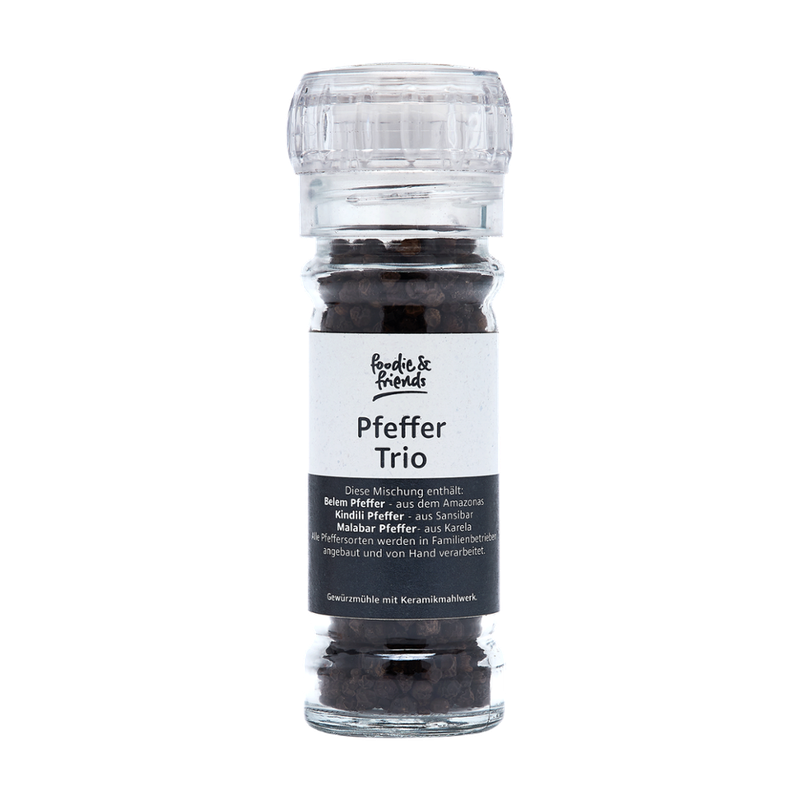 foodie & friends Keramikmühle BIO Pfeffer Trio - Produktbild