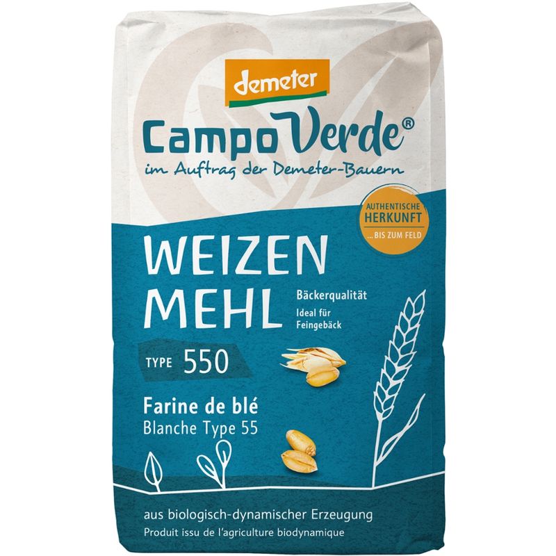 Campo Verde CV demeter Weizenmehl Type 550 1000g - Produktbild