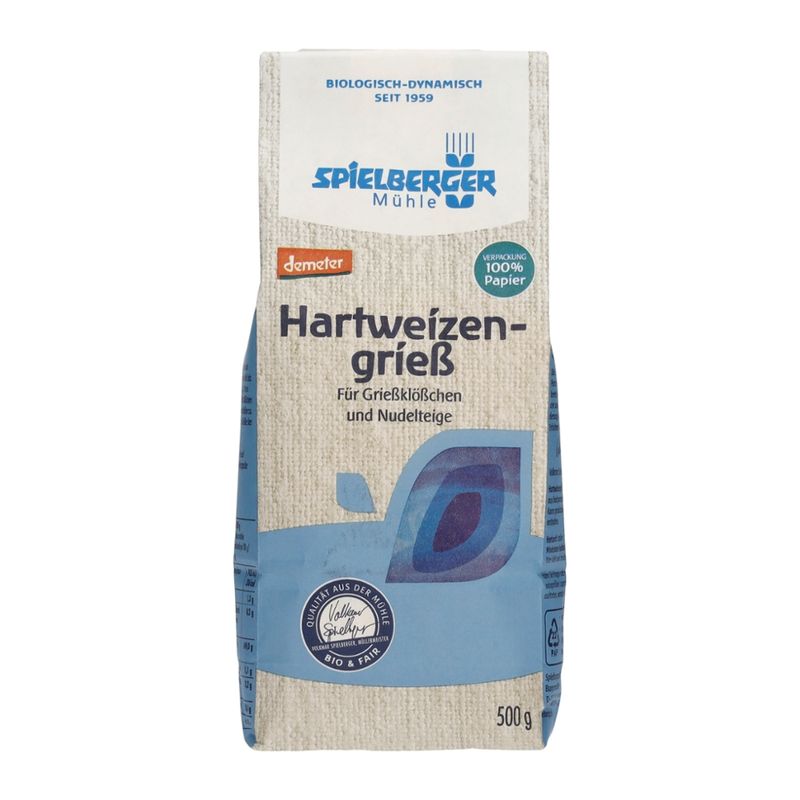 Spielberger Mühle Hartweizengrieß, demeter - Produktbild