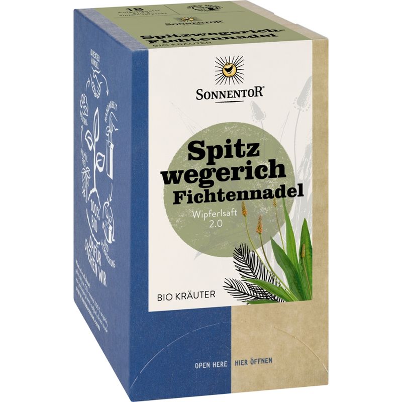 Sonnentor Spitzwegerich-Fichtennadel, Doppelkammerbeutel - Produktbild