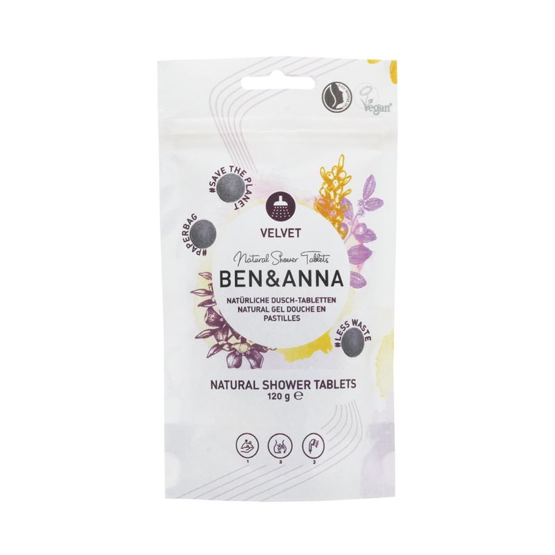 Ben&Anna Natural Care Ben&Anna Natural Care Showertablets Velvet - Produktbild