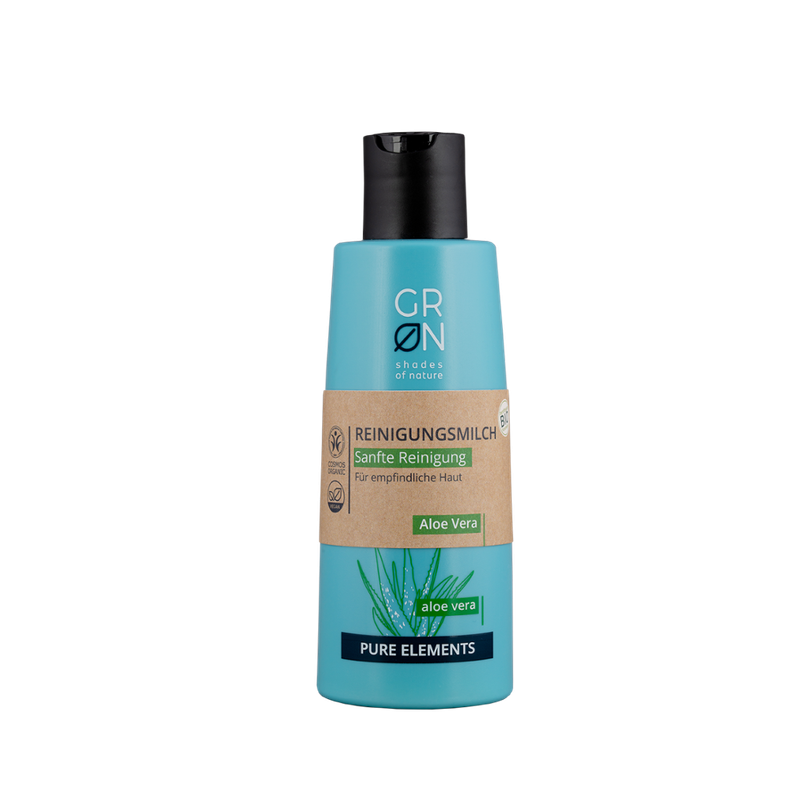 GRN GRN [GRÜN] Reinigungsmilch Sanfte Pflege Bio-Aloe Vera  - Pure Elements - Produktbild