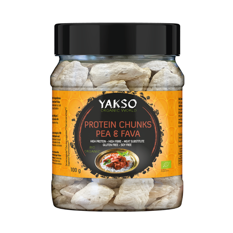 Yakso Erbsen und Fava Proteinbrocken - Produktbild