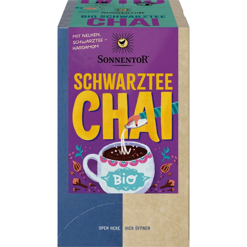 Sonnentor Schwarztee Chai, Doppelkammerbeutel - Produktbild