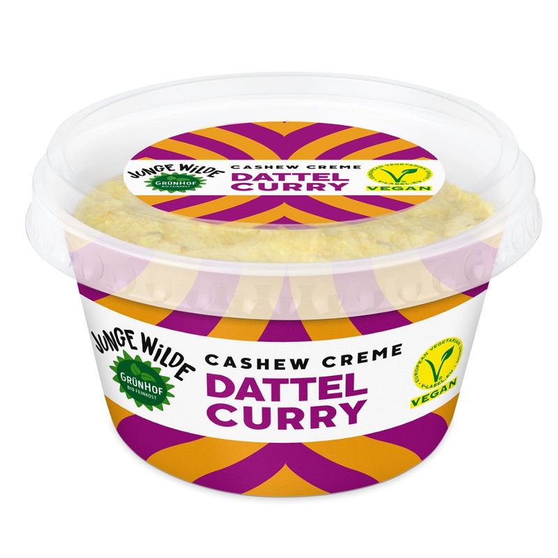 Grünhof Grünhof "Junge Wilde" Bio-Cashew Creme / Dattel-Curry 150g - Produktbild