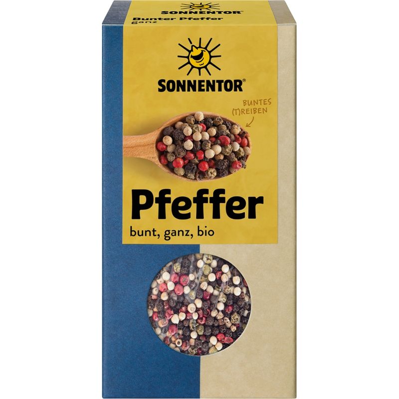 Sonnentor Pfeffer bunt ganz, Packung - Produktbild