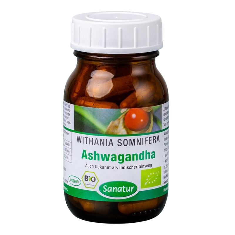 Sanatur Ashwagandha, bio, 180 Kapseln - Produktbild