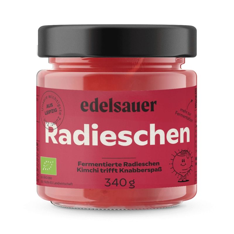edelsauer Fermentierte Radieschen - Kimchi trifft Knabberspaß - Produktbild